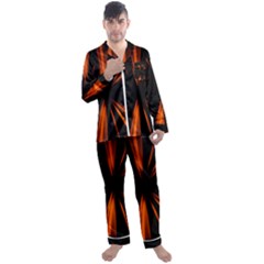 Abstract Light Men s Satin Pajamas Long Pants Set