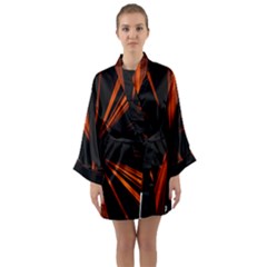 Abstract Light Long Sleeve Kimono Robe