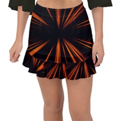 Abstract Light Fishtail Mini Chiffon Skirt by HermanTelo