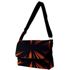 Abstract Light Full Print Messenger Bag