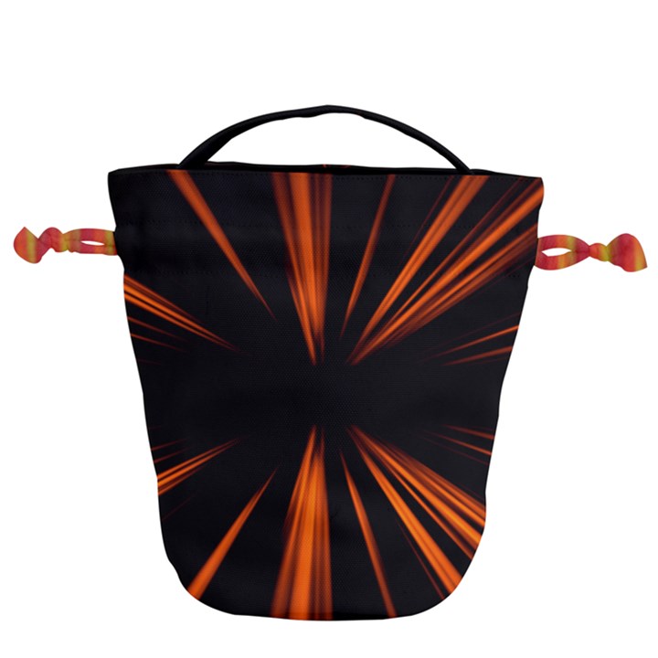 Abstract Light Drawstring Bucket Bag