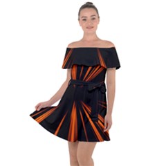 Abstract Light Off Shoulder Velour Dress by HermanTelo