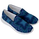 Blue Geometric Flower Dark Mirror Men s Lightweight Slip Ons View3