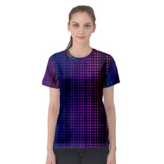 Abstract Background Plaid Women s Sport Mesh Tee