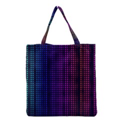 Abstract Background Plaid Grocery Tote Bag