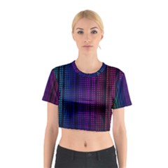 Abstract Background Plaid Cotton Crop Top by HermanTelo