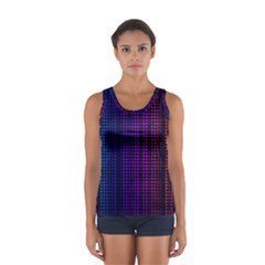 Abstract Background Plaid Sport Tank Top 