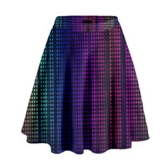 Abstract Background Plaid High Waist Skirt