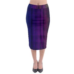 Abstract Background Plaid Midi Pencil Skirt