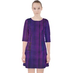 Abstract Background Plaid Pocket Dress