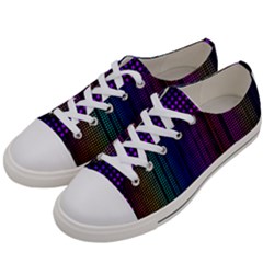 Abstract Background Plaid Women s Low Top Canvas Sneakers