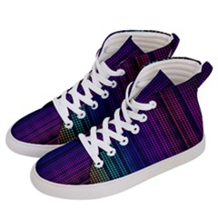 Abstract Background Plaid Men s Hi-top Skate Sneakers by HermanTelo