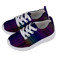 Abstract Background Plaid Kids  Lightweight Sports Shoes