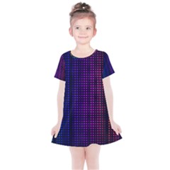 Abstract Background Plaid Kids  Simple Cotton Dress