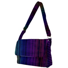 Abstract Background Plaid Full Print Messenger Bag