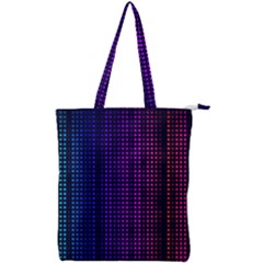 Abstract Background Plaid Double Zip Up Tote Bag