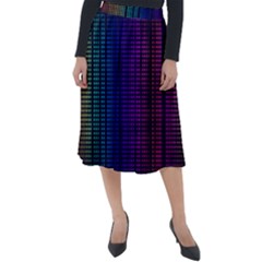 Abstract Background Plaid Classic Velour Midi Skirt  by HermanTelo