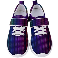 Abstract Background Plaid Women s Velcro Strap Shoes