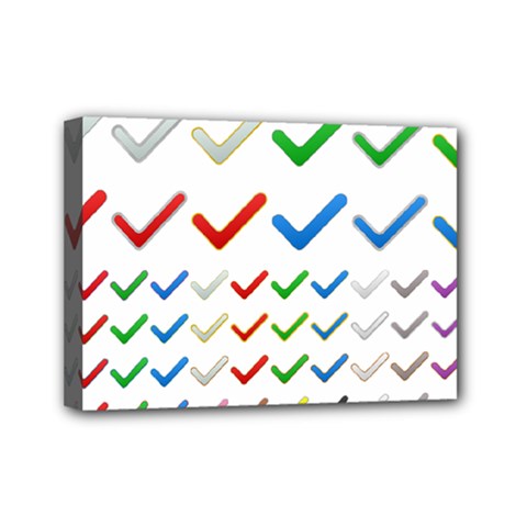 Confirm Button Metallic Metal Set Mini Canvas 7  X 5  (stretched)