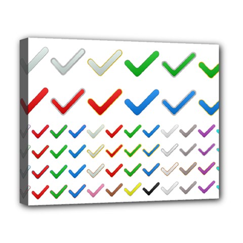 Confirm Button Metallic Metal Set Deluxe Canvas 20  X 16  (stretched)