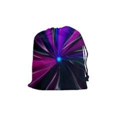 Abstract Background Lightning Drawstring Pouch (medium)