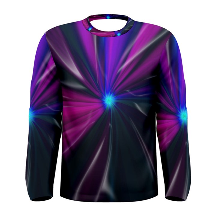 Abstract Background Lightning Men s Long Sleeve Tee