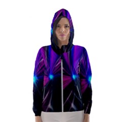 Abstract Background Lightning Women s Hooded Windbreaker by HermanTelo