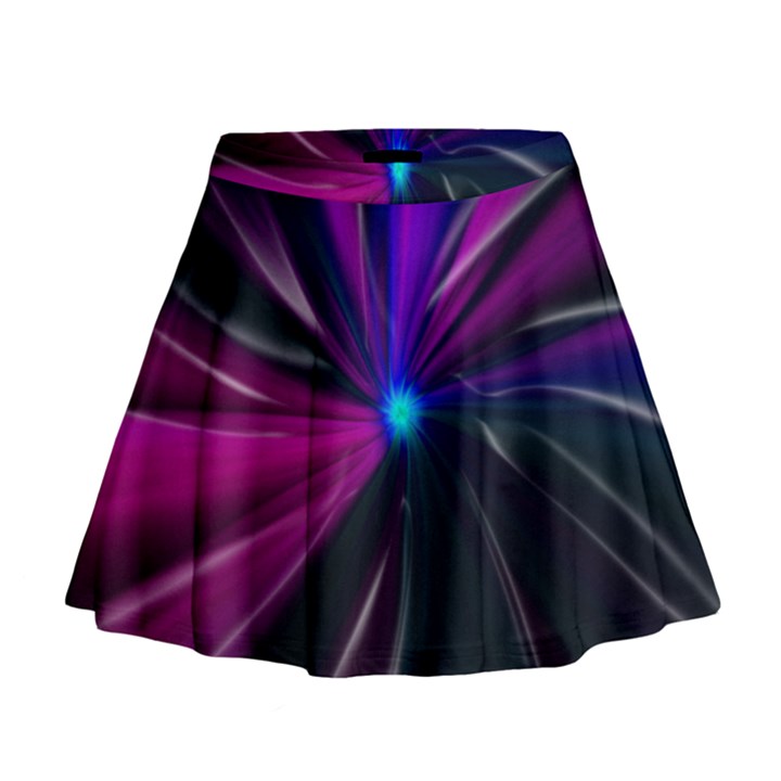 Abstract Background Lightning Mini Flare Skirt