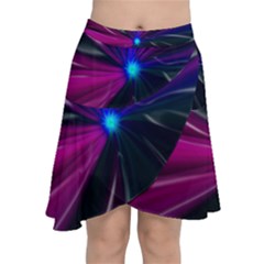 Abstract Background Lightning Chiffon Wrap Front Skirt by HermanTelo