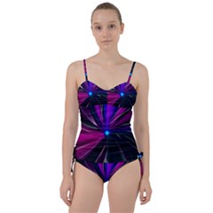 Abstract Background Lightning Sweetheart Tankini Set