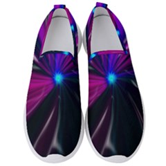 Abstract Background Lightning Men s Slip On Sneakers