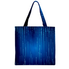 Abstract Line Space Zipper Grocery Tote Bag by HermanTelo