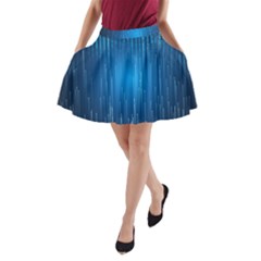 Abstract Line Space A-line Pocket Skirt by HermanTelo