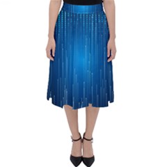 Abstract Line Space Classic Midi Skirt