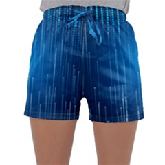 Abstract Line Space Sleepwear Shorts