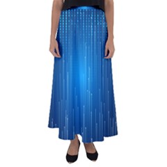 Abstract Line Space Flared Maxi Skirt by HermanTelo