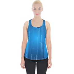 Abstract Line Space Piece Up Tank Top