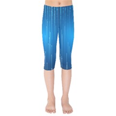 Abstract Line Space Kids  Capri Leggings 