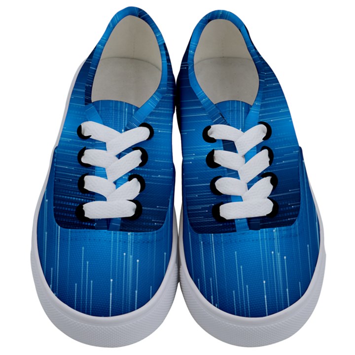 Abstract Line Space Kids  Classic Low Top Sneakers