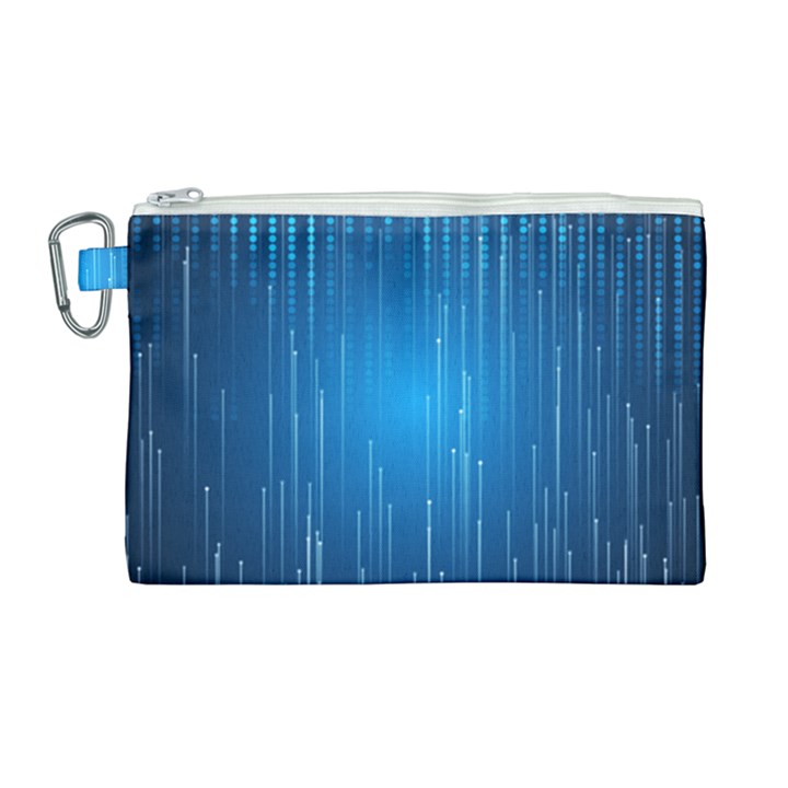 Abstract Line Space Canvas Cosmetic Bag (Large)