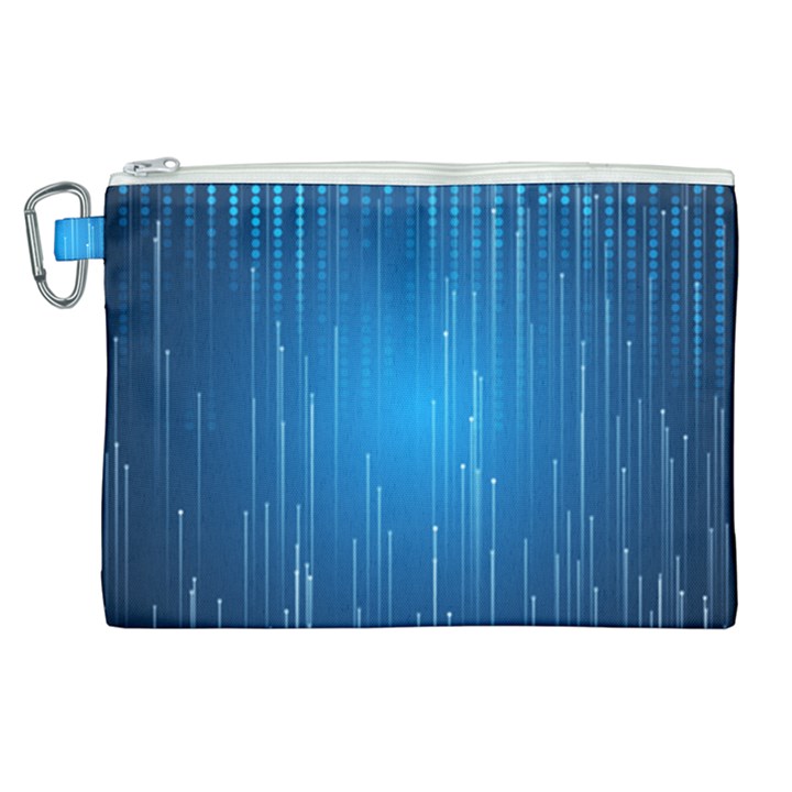 Abstract Line Space Canvas Cosmetic Bag (XL)