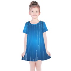 Abstract Line Space Kids  Simple Cotton Dress