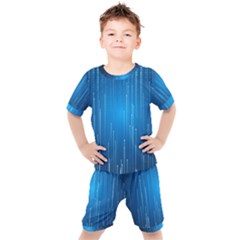 Abstract Line Space Kids  Tee And Shorts Set by HermanTelo