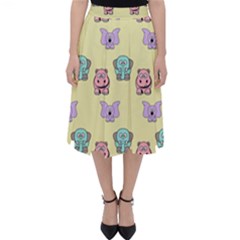 Animals Pastel Children Colorful Classic Midi Skirt