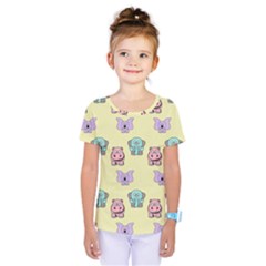 Animals Pastel Children Colorful Kids  One Piece Tee