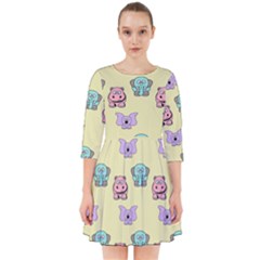 Animals Pastel Children Colorful Smock Dress by HermanTelo