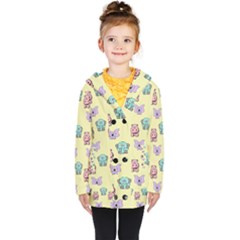 Animals Pastel Children Colorful Kids  Double Breasted Button Coat