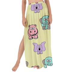 Animals Pastel Children Colorful Maxi Chiffon Tie-up Sarong