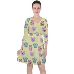 Animals Pastel Children Colorful Ruffle Dress