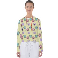 Animals Pastel Children Colorful Women s Slouchy Sweat